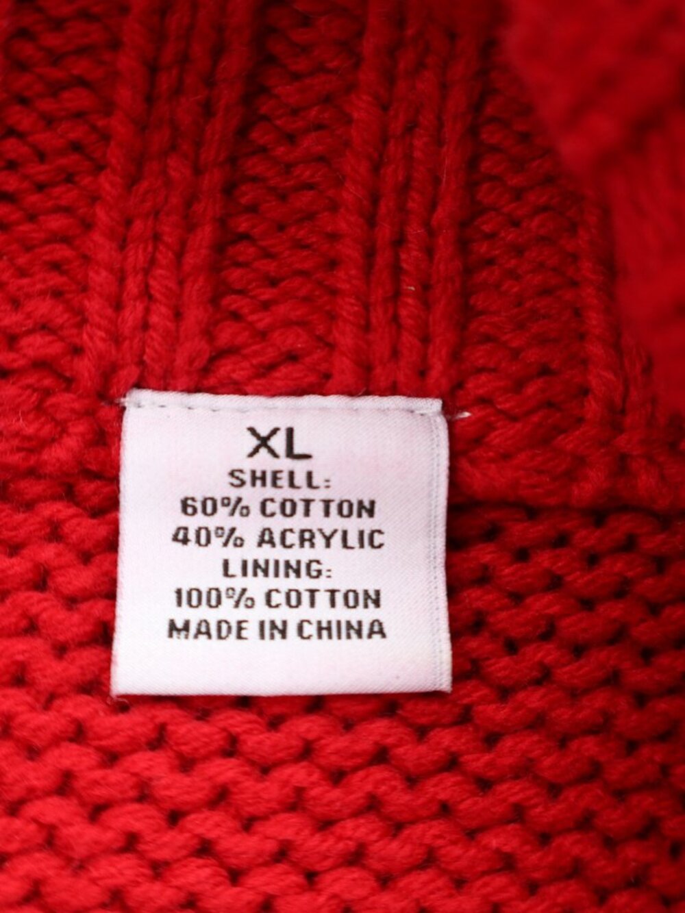 Liz Claiborne XL Red Cable Knit Zip Mock Neck Sweater Vest Cotton Blend - Picture 10 of 10